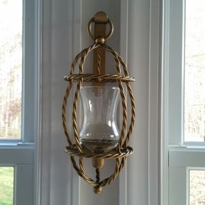 HOLLYWOOD REGENCY HOMCO TWISTED METAL SCONCE